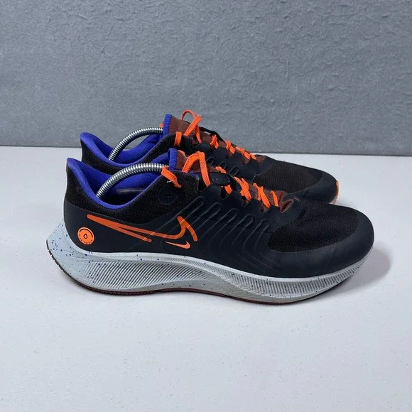 Nike Shield Mens Size 11 Running Shoes Black Orange Blue  display picture 3